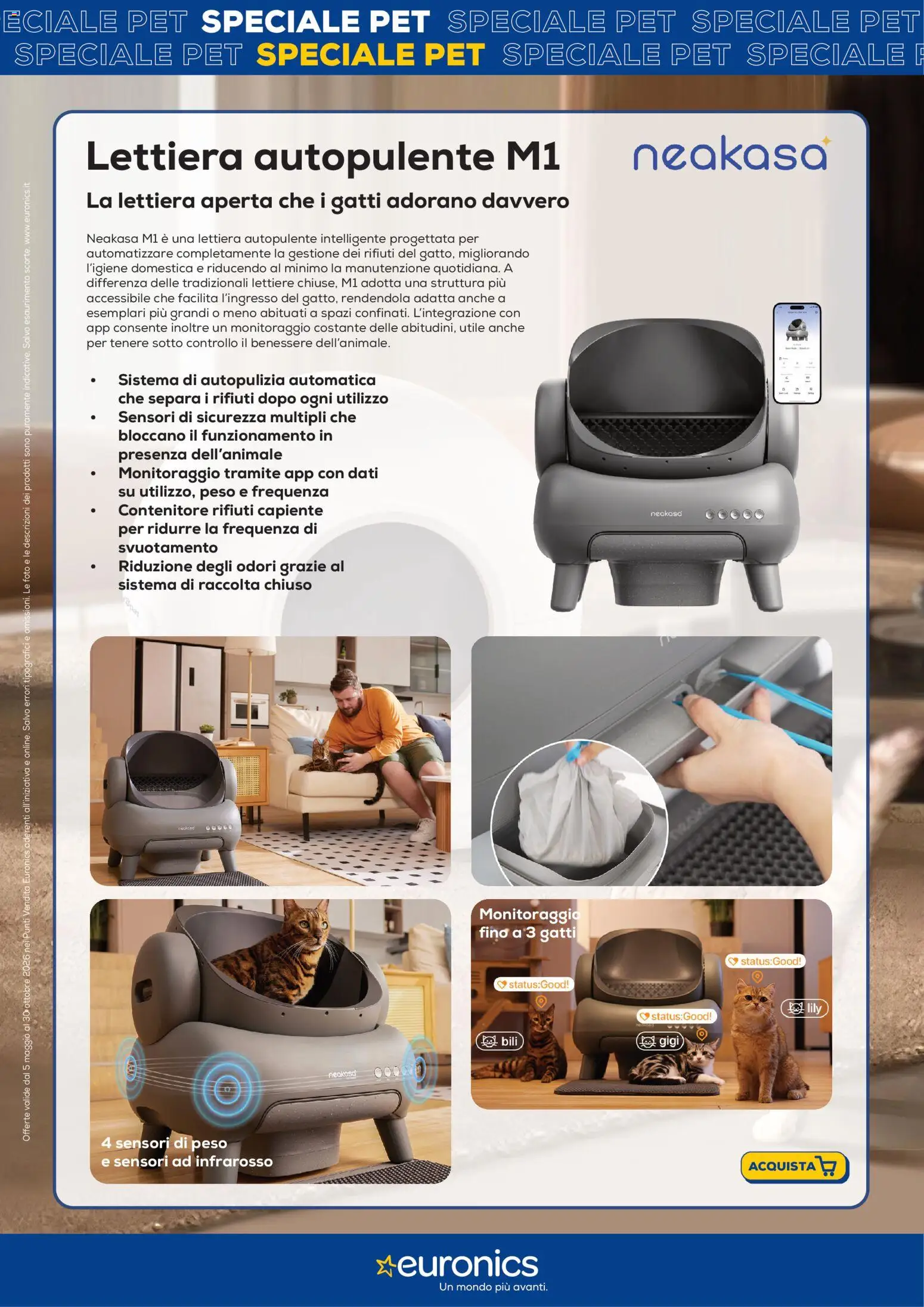 Anteprima dell'opuscolo Euronics volantino Pet dal negozio Euronics valido da 05/05/2026 - Contenitore