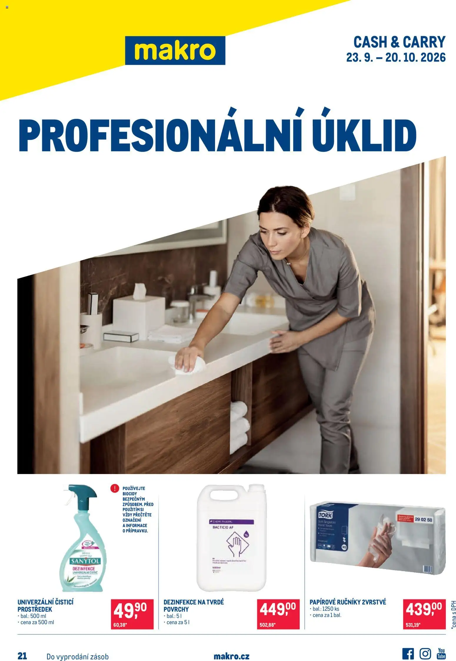 Náhled nabídky: Makro Makro leták - Profesionální úklid platný od 23.09.2026 - Sanytol, Ručníky