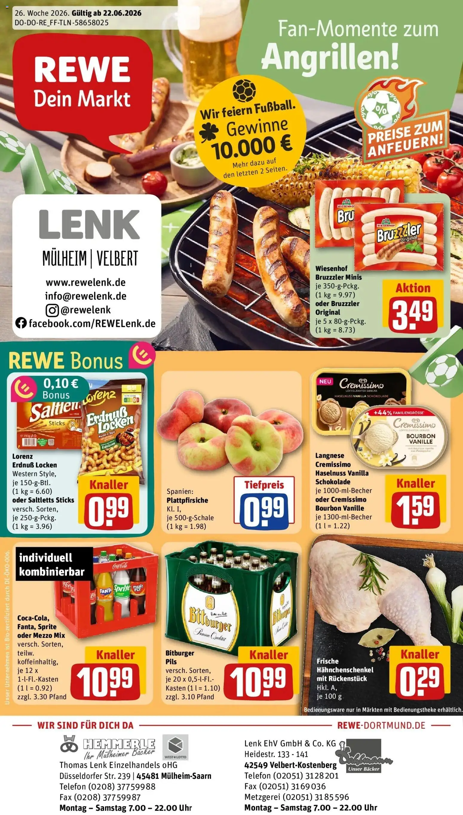 Vorschau von dem Prospekt des Geschäftes Rewe, gültig ab dem 21.06.2026
