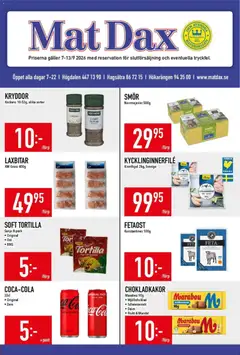 Förhandsgranska reklamblad Matdax erbjudanden från butik Matdax gäller från 14/09/2026
