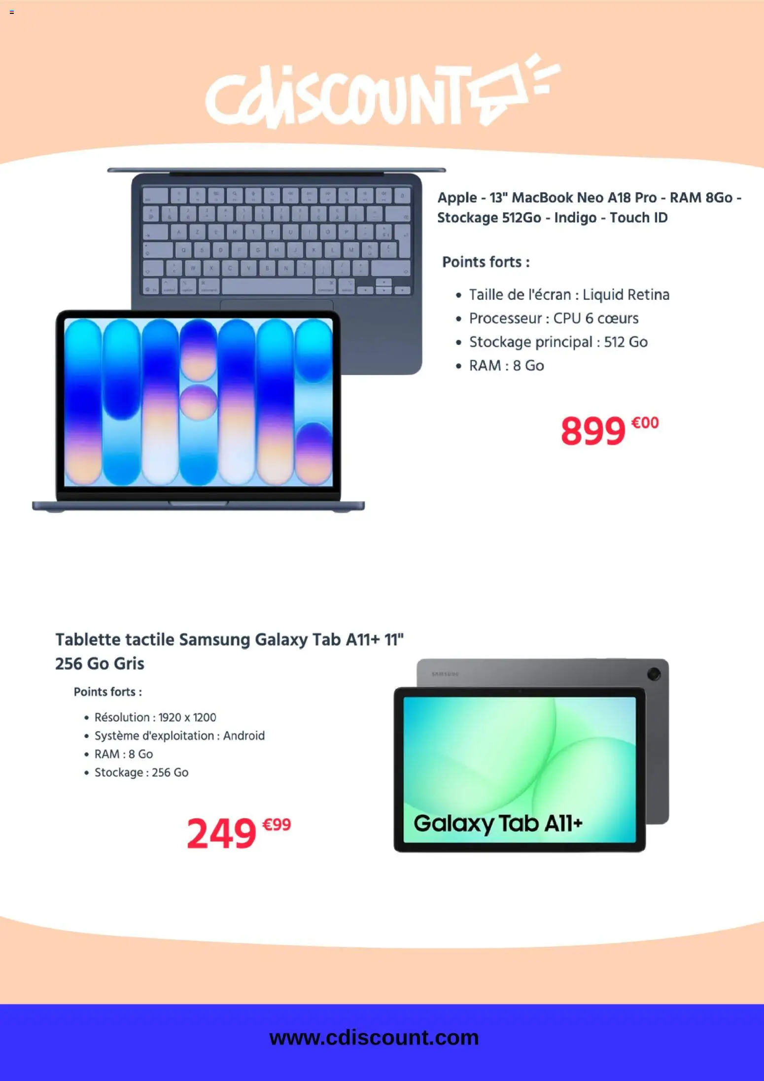 Prévisualisation de Cdiscount catalogue du magasin Cdiscount formulaire valide 28/08/2026 - Tablette