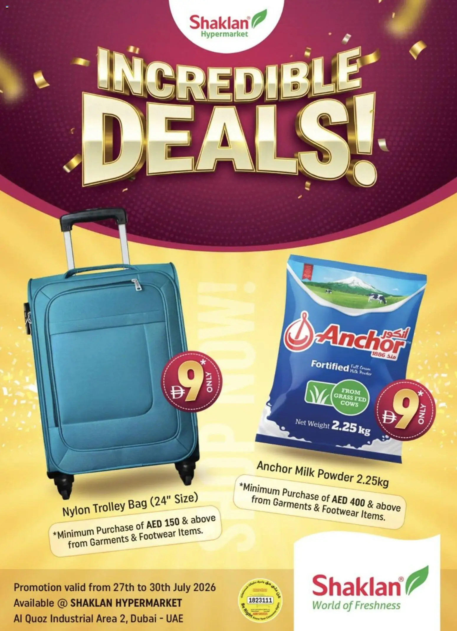 Preview of the catalogue Shaklan catalogue Incredible Deals of store Shaklan valid from 27 Jul, 2026