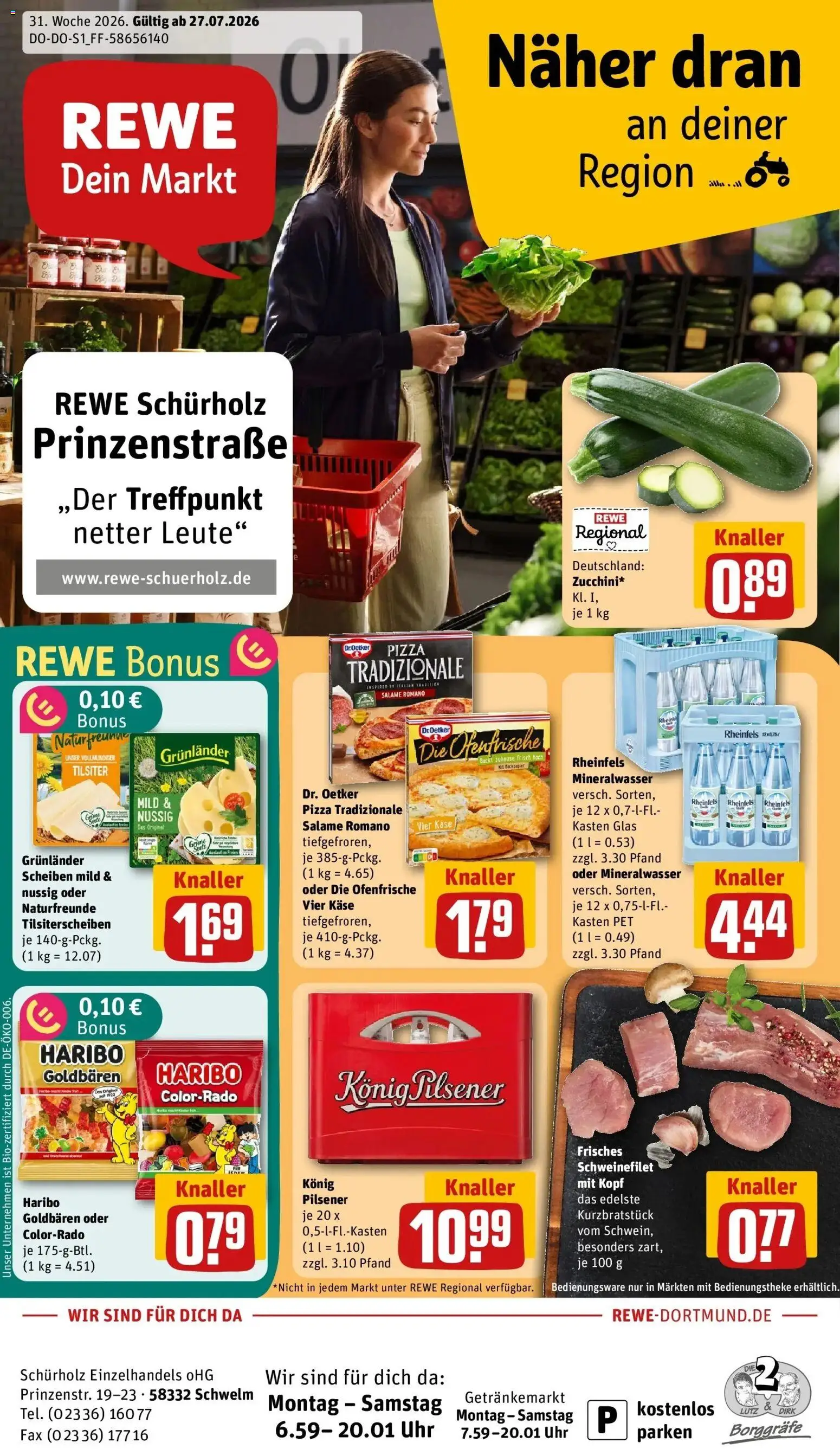 Vorschau von dem Prospekt des Geschäftes Rewe, gültig ab dem 27.07.2026