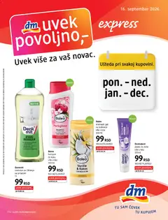 Pregled DM Drogerie kataloga - važi od 16.05.2026