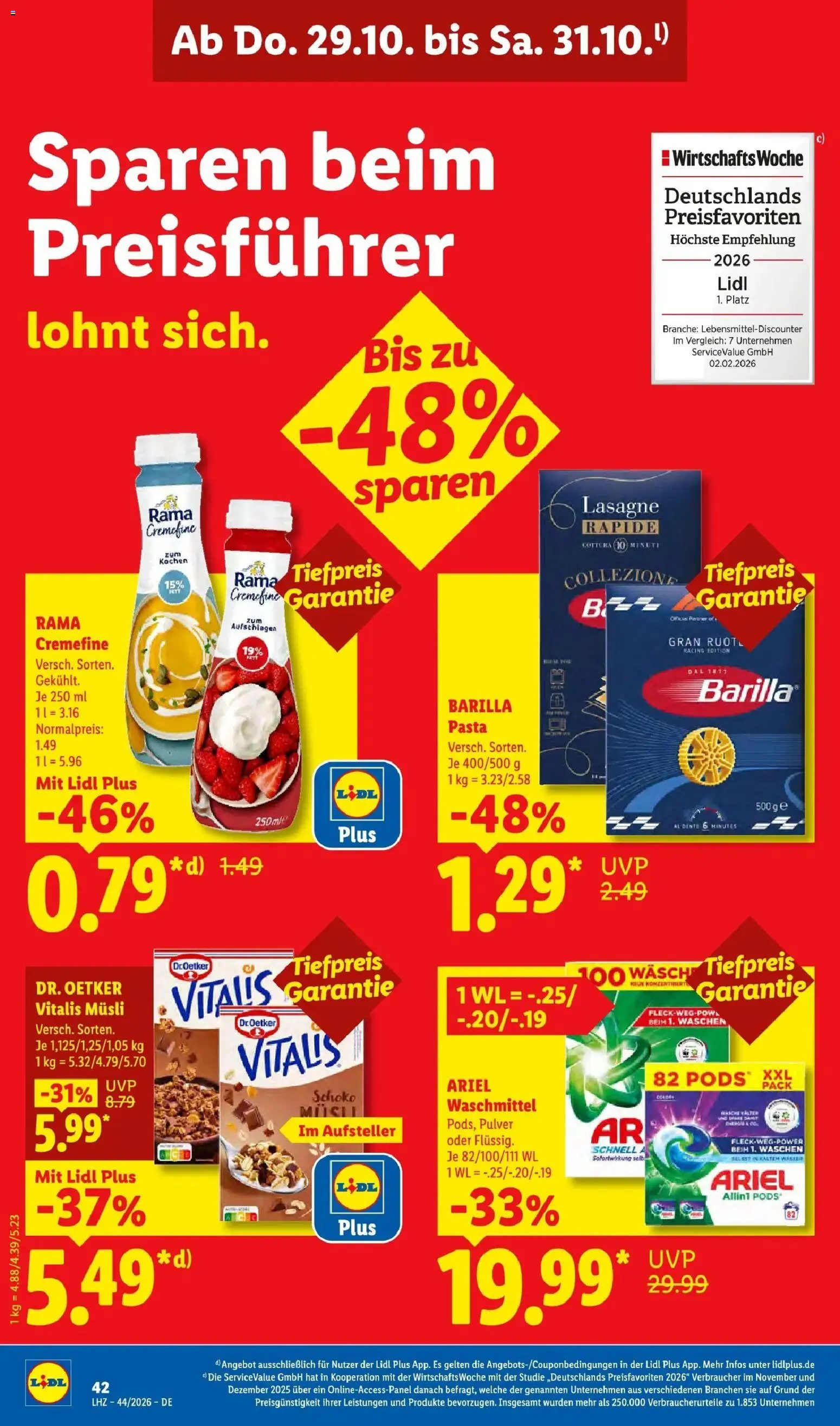 Vorschau von dem Prospekt des Geschäftes Lidl, gültig ab dem 26.10.2026