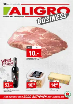 Vorschau des Merkblatts Aligro aktionen Business Chavannes, Matran, Genf, Sitten vom Shop Aligro gültig von 21.09.2026 bis 26.09.2026