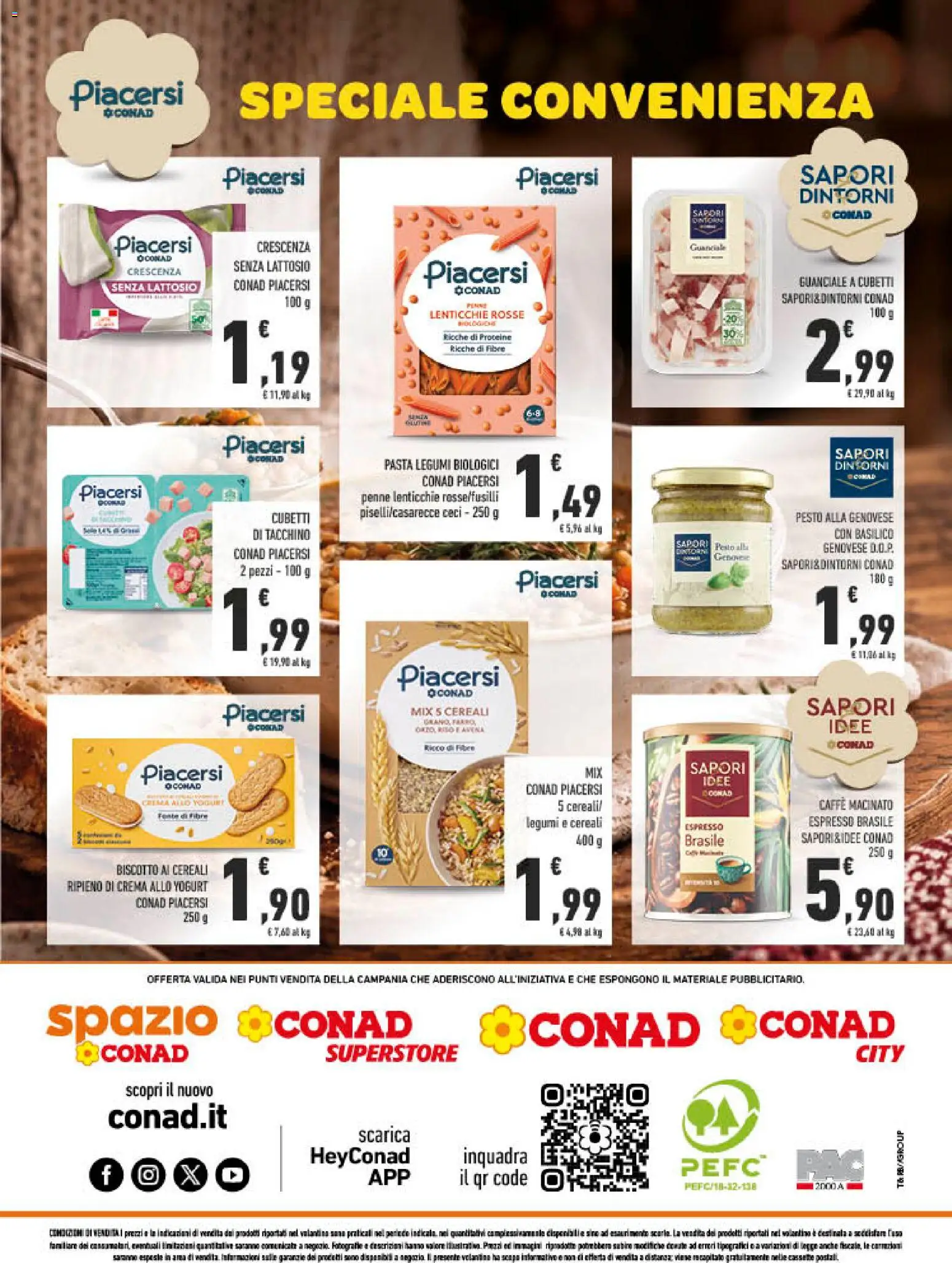 Anteprima dell'opuscolo Conad volantino Tutto il buono è di casa Campania dal negozio Conad valido da 28/10/2026