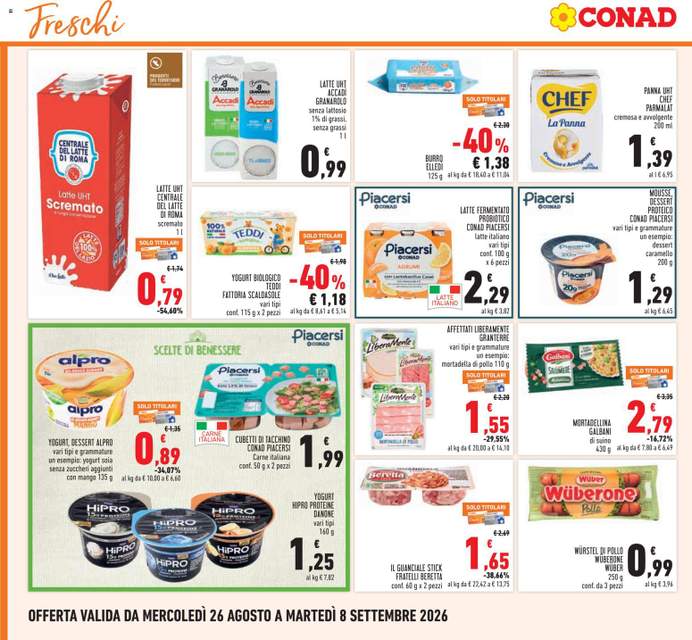 Nuovo volantino Conad dal 26/08