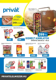 PRIVÁT - PRIVÁT Déli vármegyék megtekintése, amely érvényes 2026.08.13.-től