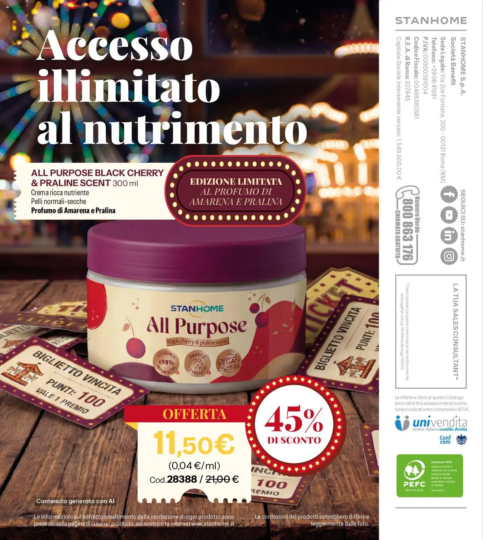 Anteprima dell'opuscolo Catalogo Stanhome Natale dal negozio Stanhome valido da 27/10/2026 - Crema, Profumo, Amarena