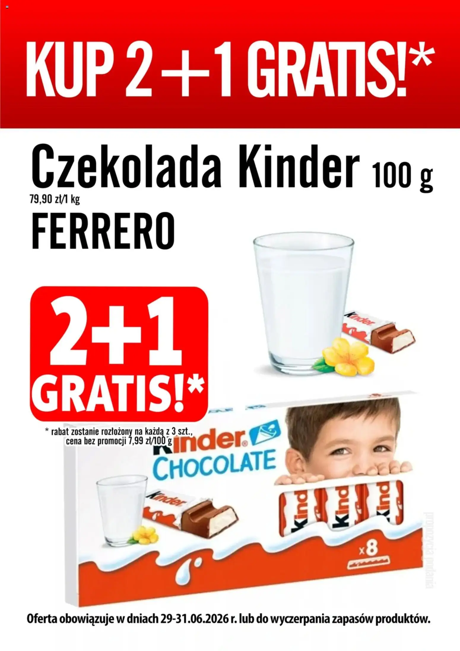 Pogląd gazetki "Prim Market promocja - Kinder Czekolada" ze sklepu Prim Market ważnej od 29.05.2026 - Czekolada