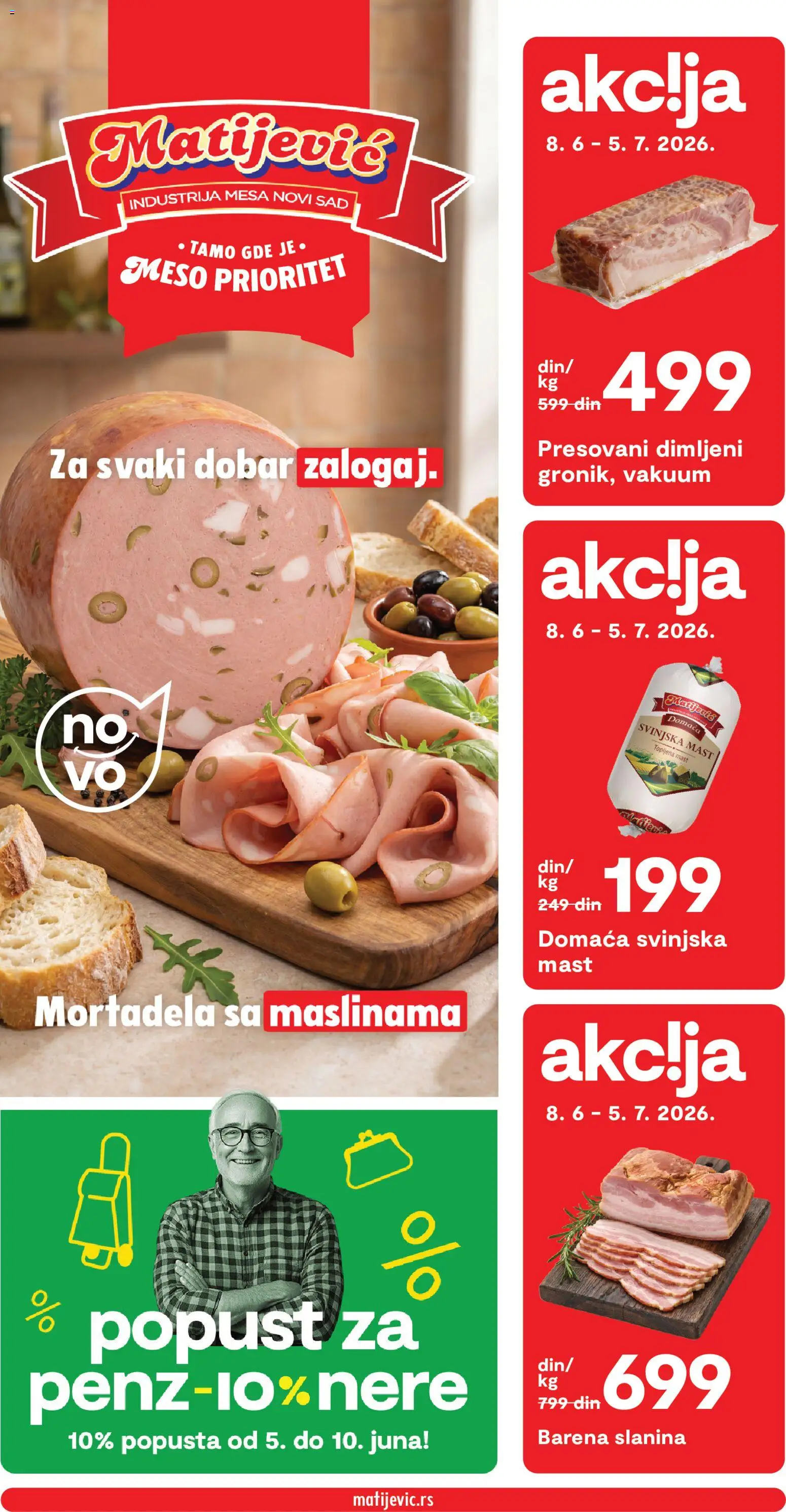 Pregled Matijevic kataloga - važi od 08.06.2026