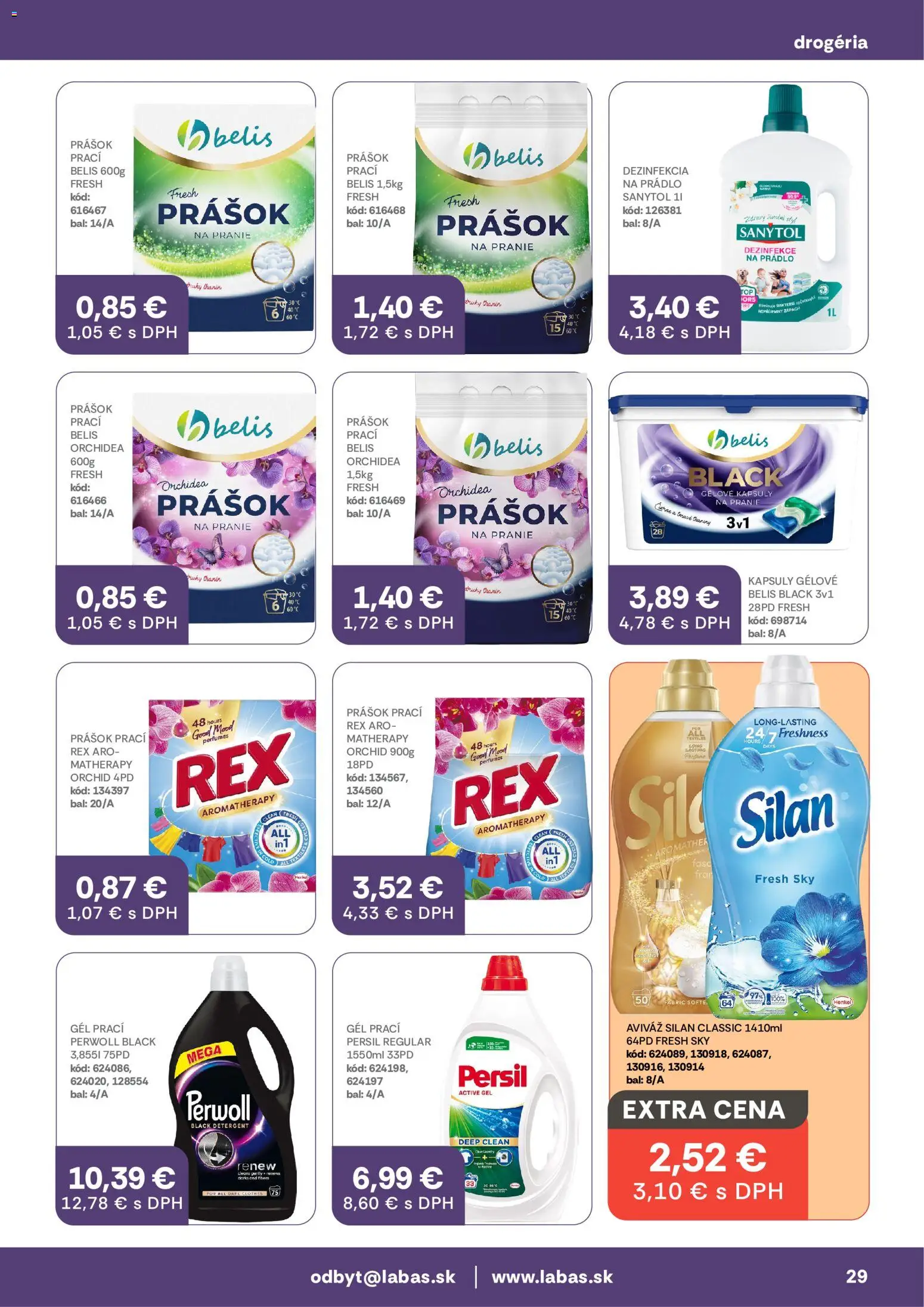 Náhľad Labaš letáku platného od 11.09.2026 - Orchidea, Sanytol, Persil, Perwoll, Silan, Aviváž, Prací prášok, Prací gél