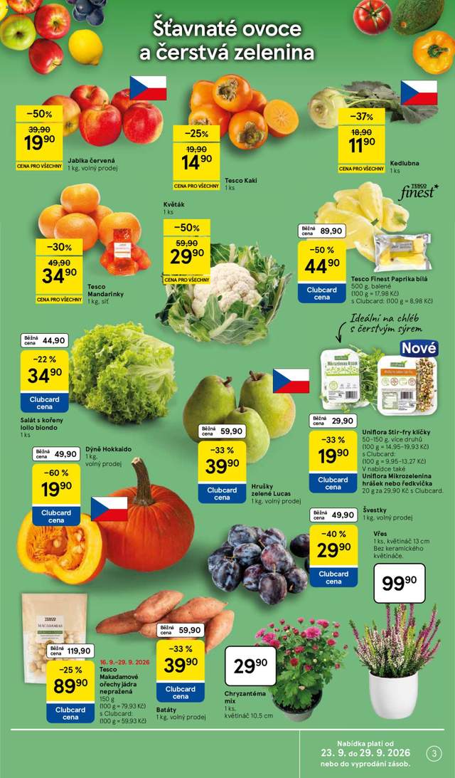 Nový Tesco leták od 23.09.