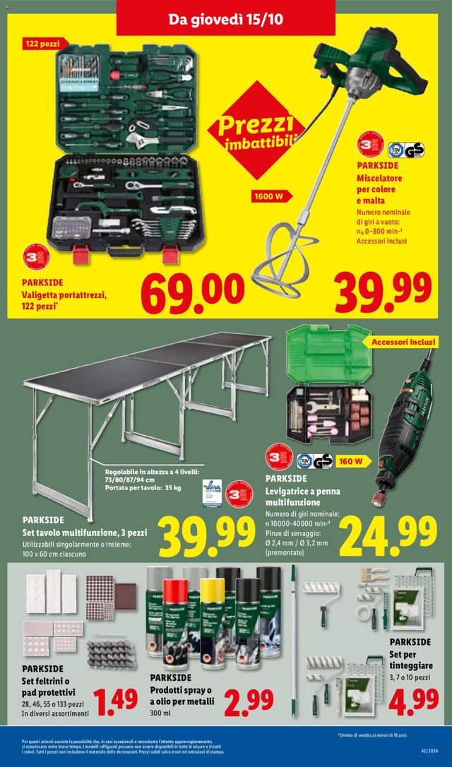 Nuovo volantino Lidl dal 15/10