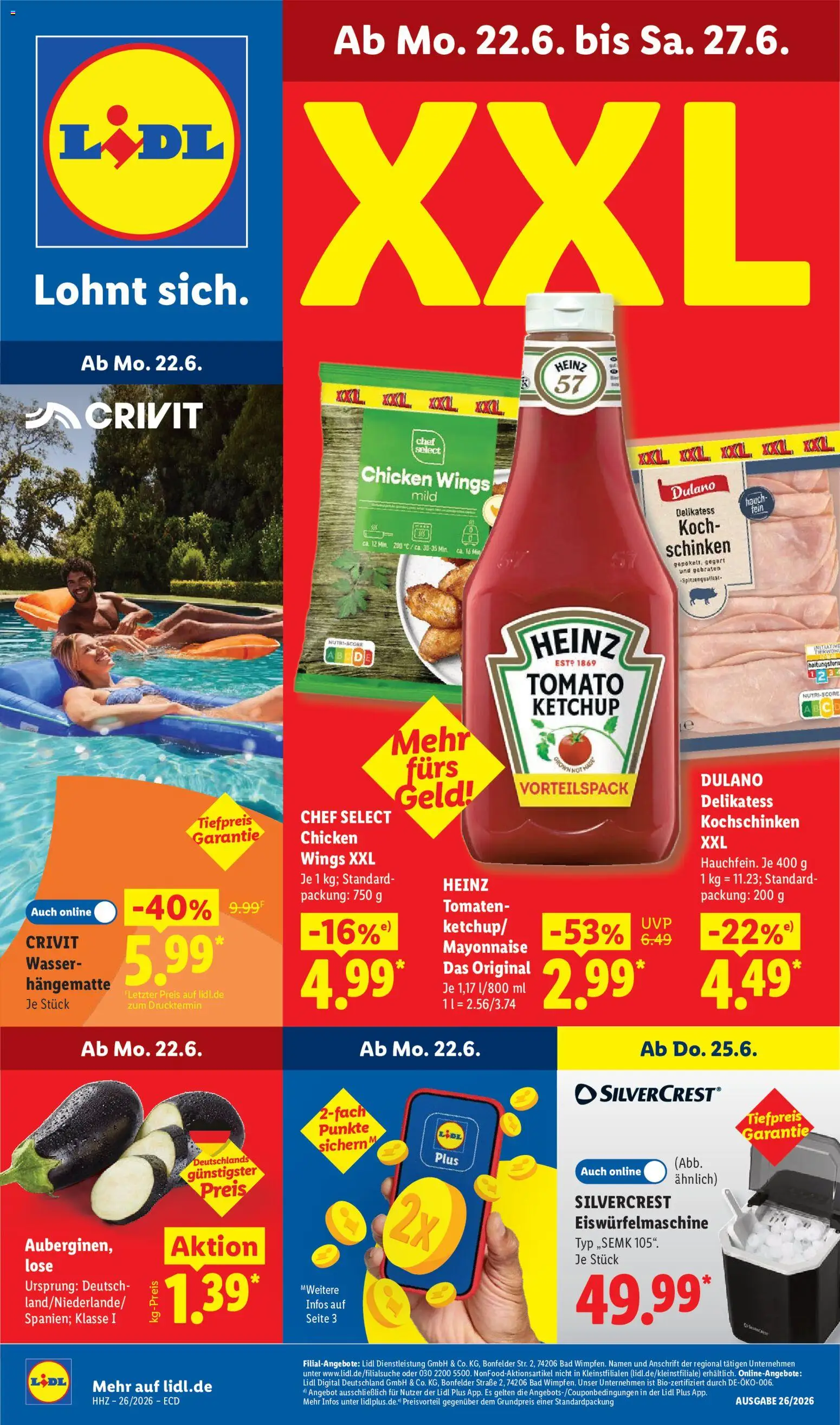 Vorschau von dem Prospekt des Geschäftes Lidl, gültig ab dem 22.06.2026
