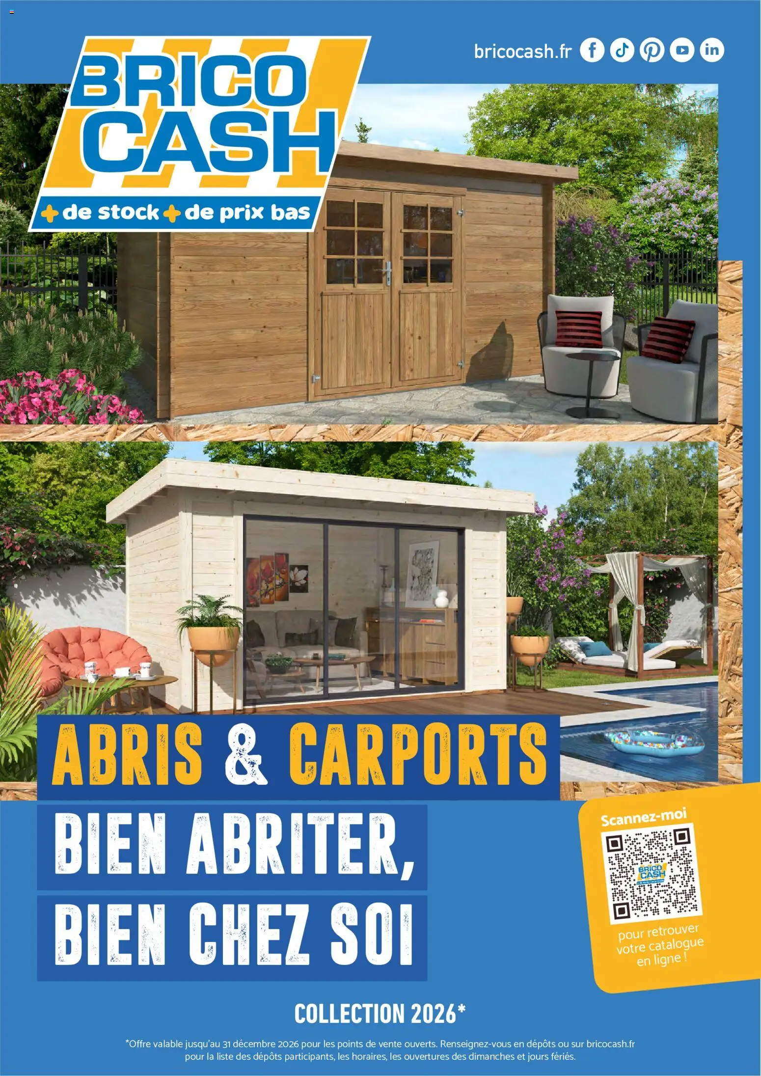 Prévisualisation de Brico Cash Catalogue abris & carports du magasin Brico Cash formulaire valide 19/08/2026