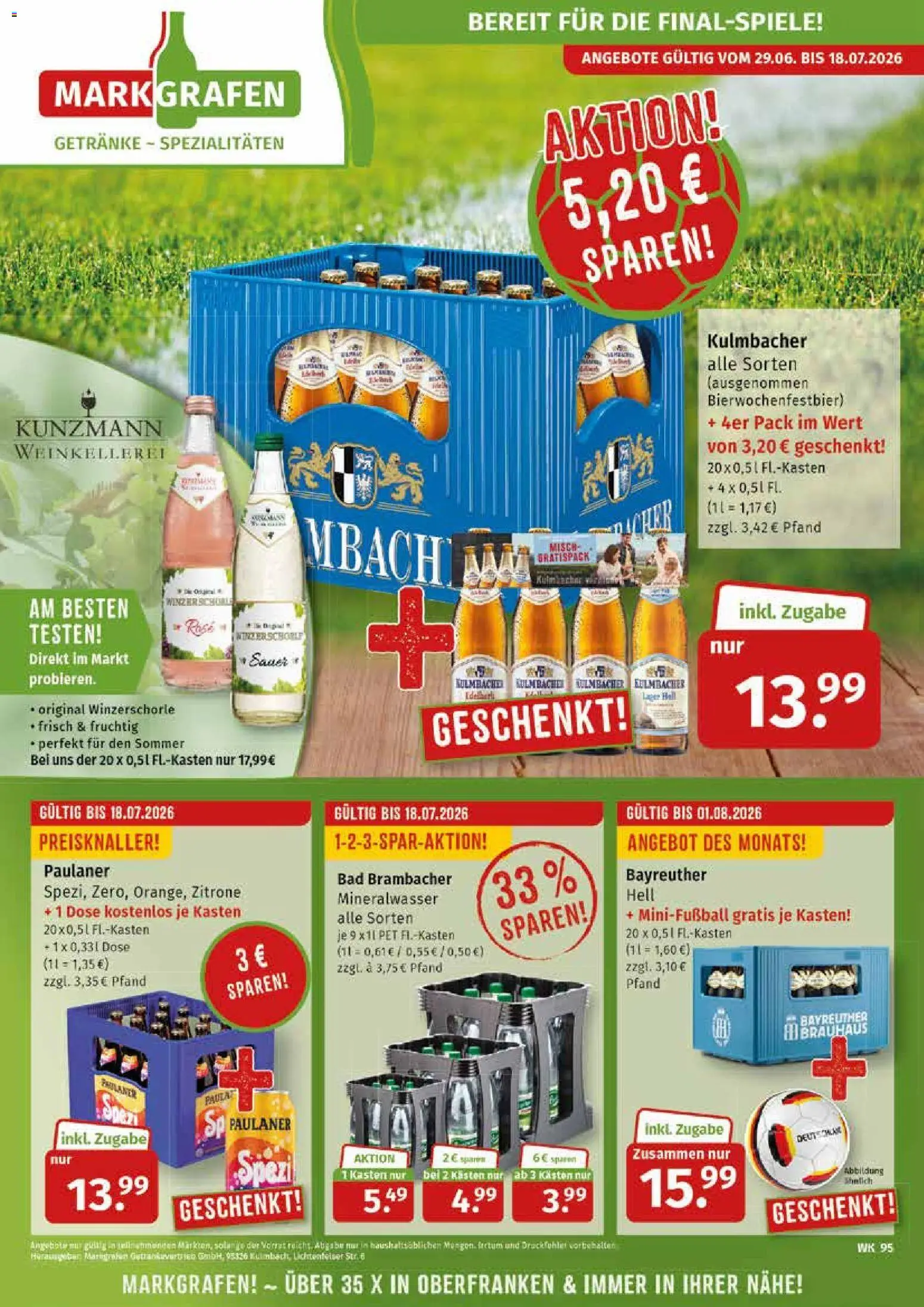 Vorschau von dem Prospekt des Geschäftes Markgrafen, gültig ab dem 29.06.2026