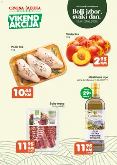 Pregled letka Crvena jabuka vikend akcija trgovine Crvena jabuka vrijedi od 18.06.2026