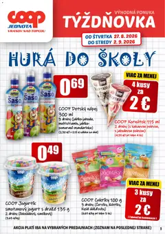 Náhľad COOP Jednota letáku platného od 27.08.2026