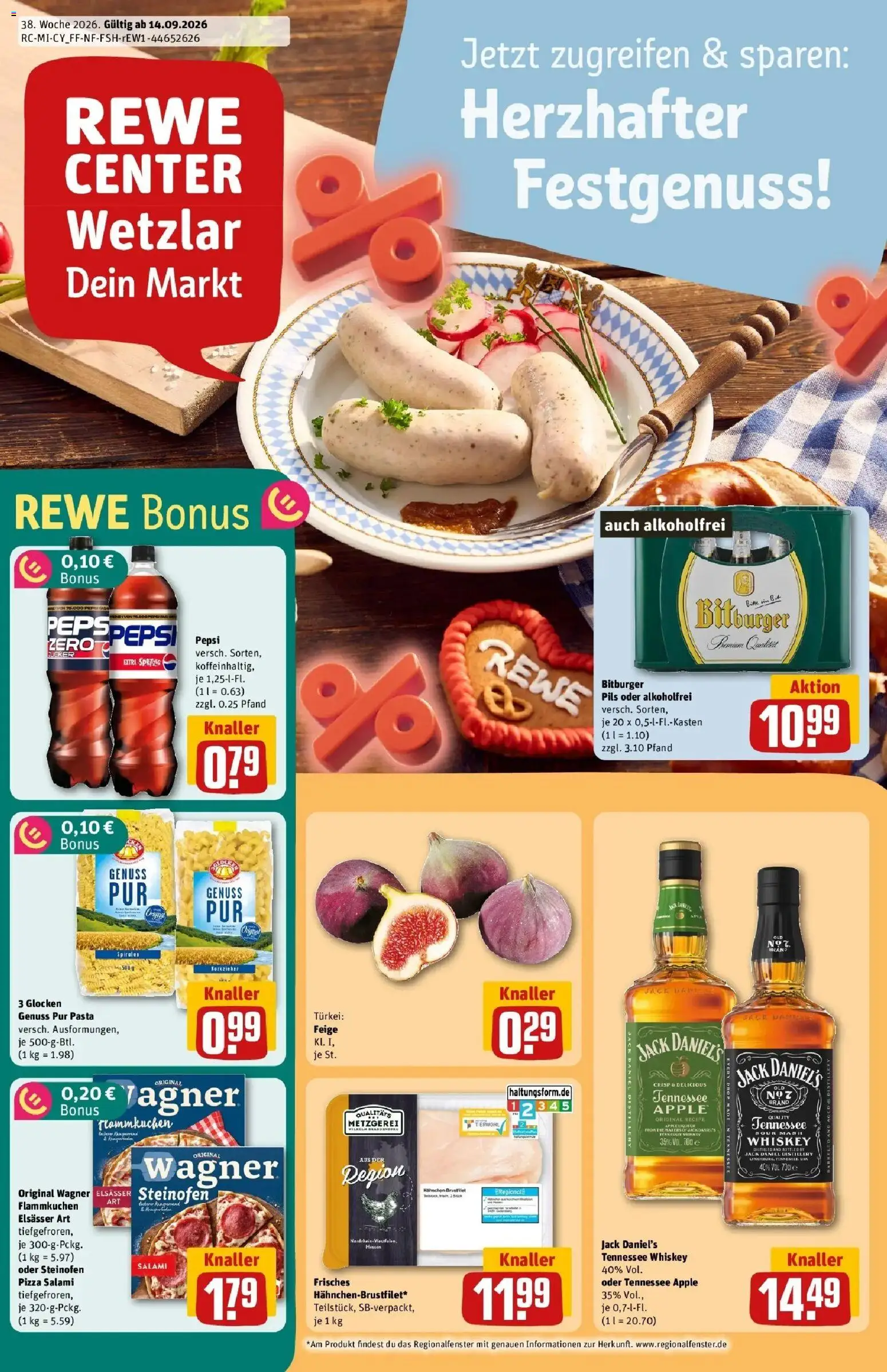 Vorschau von dem Prospekt des Geschäftes Rewe, gültig ab dem 14.09.2026