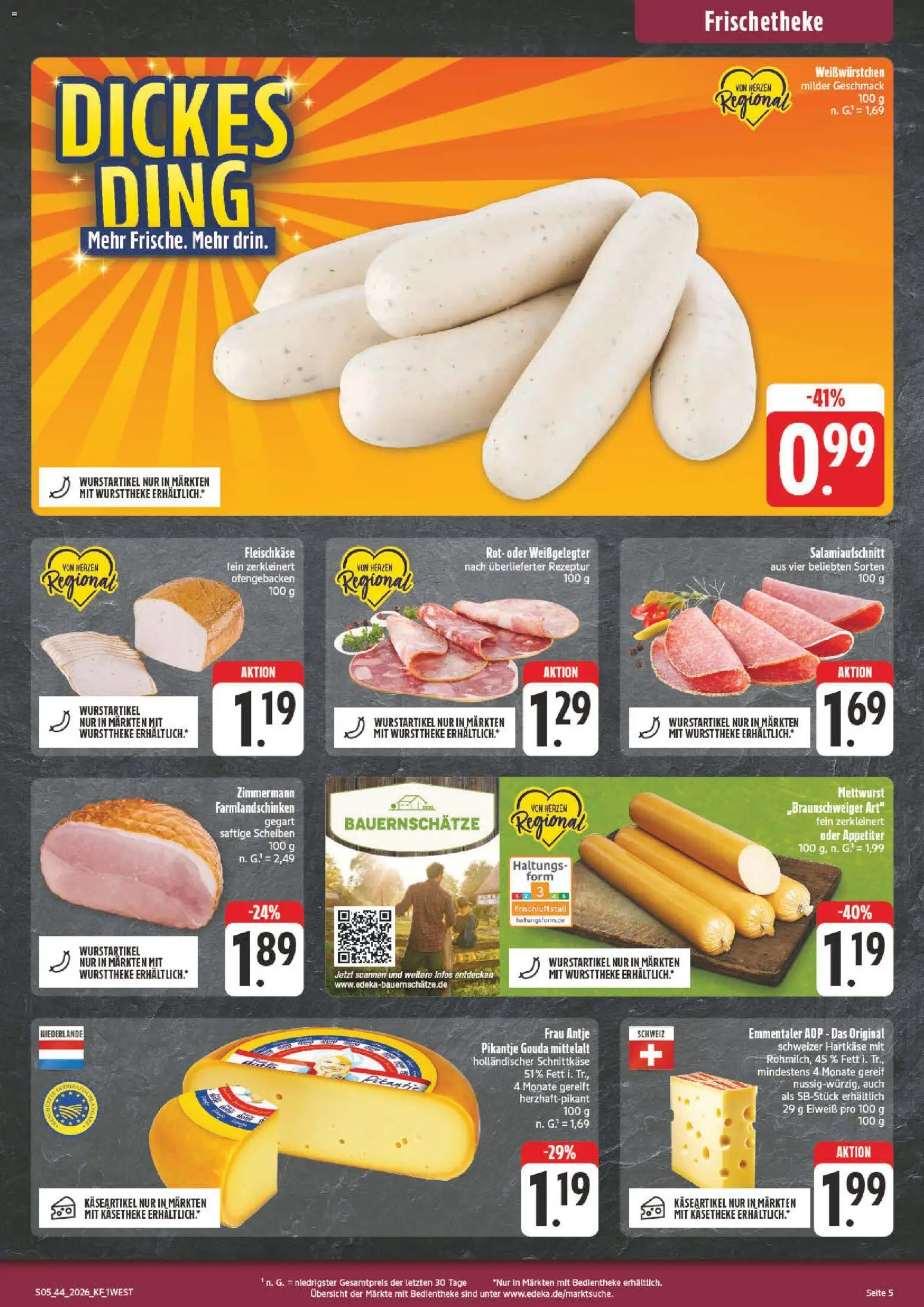 Vorschau von dem Prospekt des Geschäftes nah & gut, gültig ab dem 26.10.2026 - Wurst, Gouda, Theke