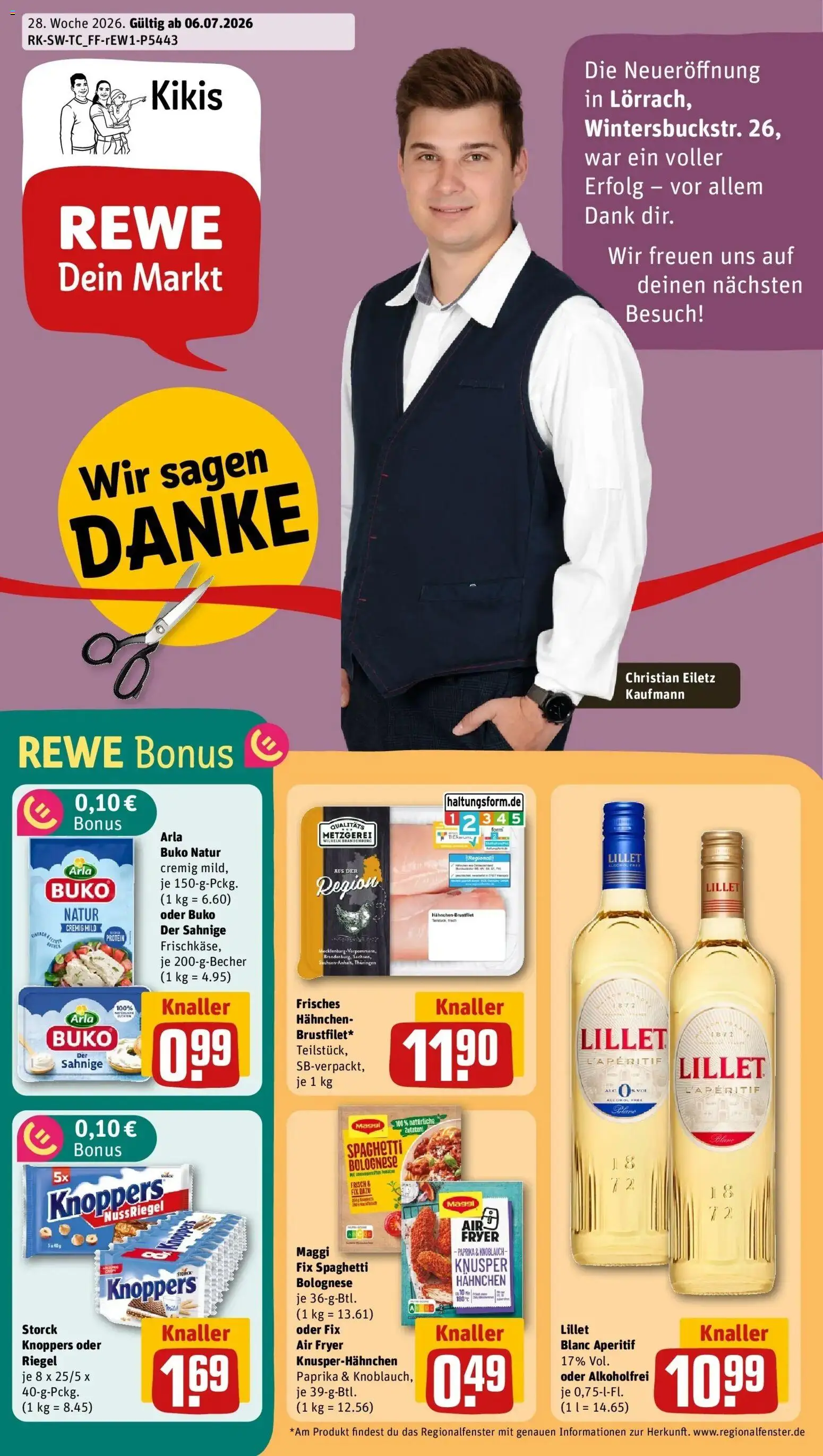 Vorschau von dem Prospekt des Geschäftes Rewe, gültig ab dem 06.07.2026