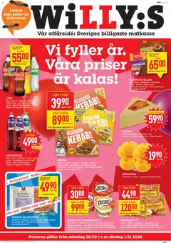 Förhandsgranska reklamblad Willys erbjudanden från butik Willys gäller från 26/10/2026