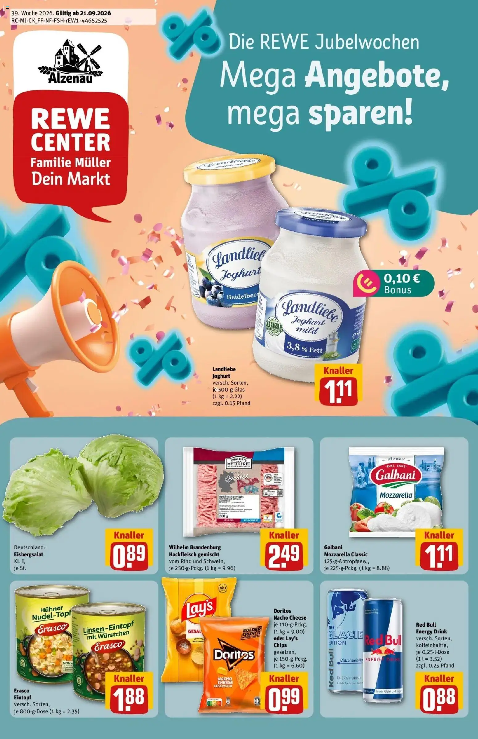 Vorschau von dem Prospekt des Geschäftes Rewe, gültig ab dem 21.09.2026