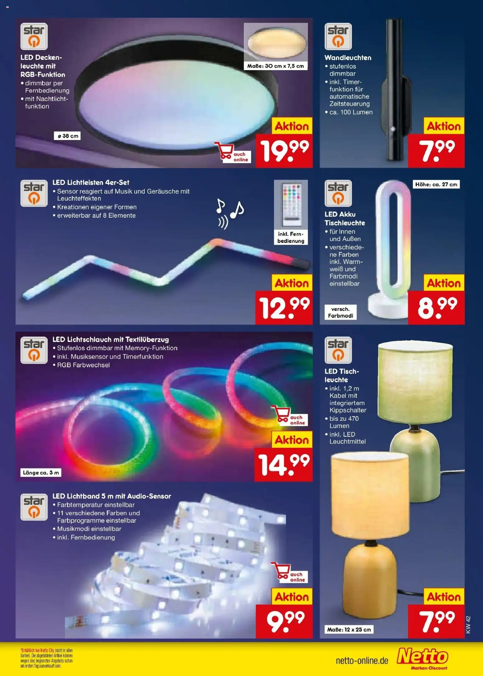 Vorschau von dem Prospekt des Geschäftes Netto Marken-Discount, gültig ab dem 12.10.2026 - Tisch, Kabel, Nachtlicht