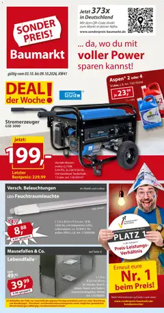 Vorschau von dem Prospekt des Geschäftes Sonderpreis Baumarkt, gültig ab dem 03.10.2026