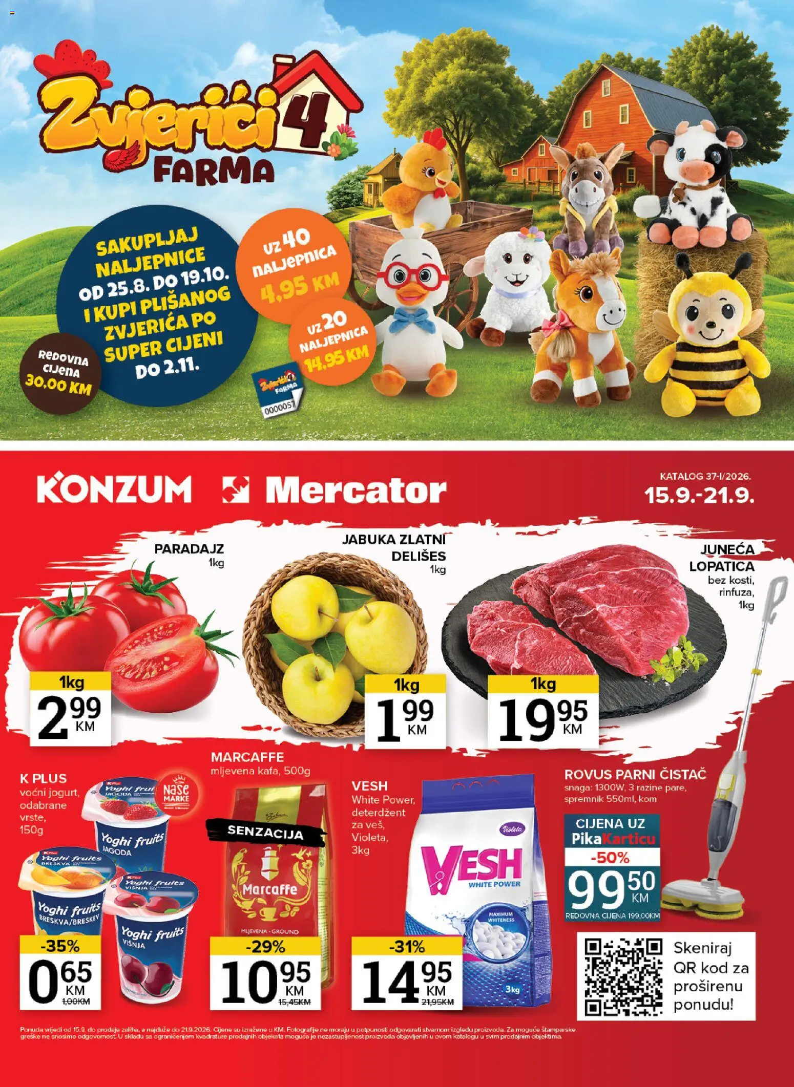 Pregled letka Mercator katalog trgovine Mercator vrijedi od 15.09.2026