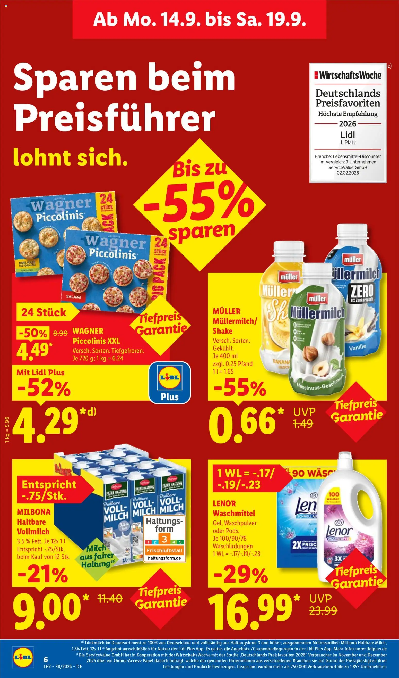 Vorschau von dem Prospekt des Geschäftes Lidl, gültig ab dem 14.09.2026