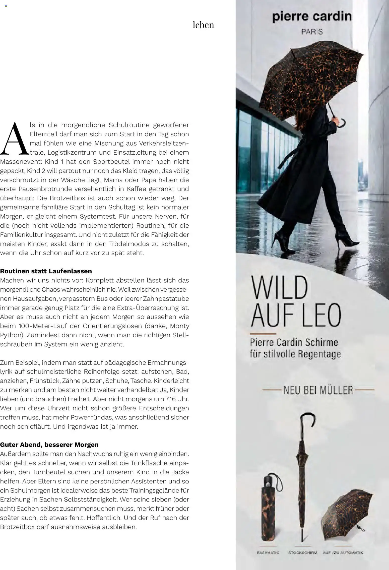 Vorschau von dem Prospekt des Geschäftes Müller, gültig ab dem 01.09.2026 - Kaffee, Uhr, Kleid, Jacke