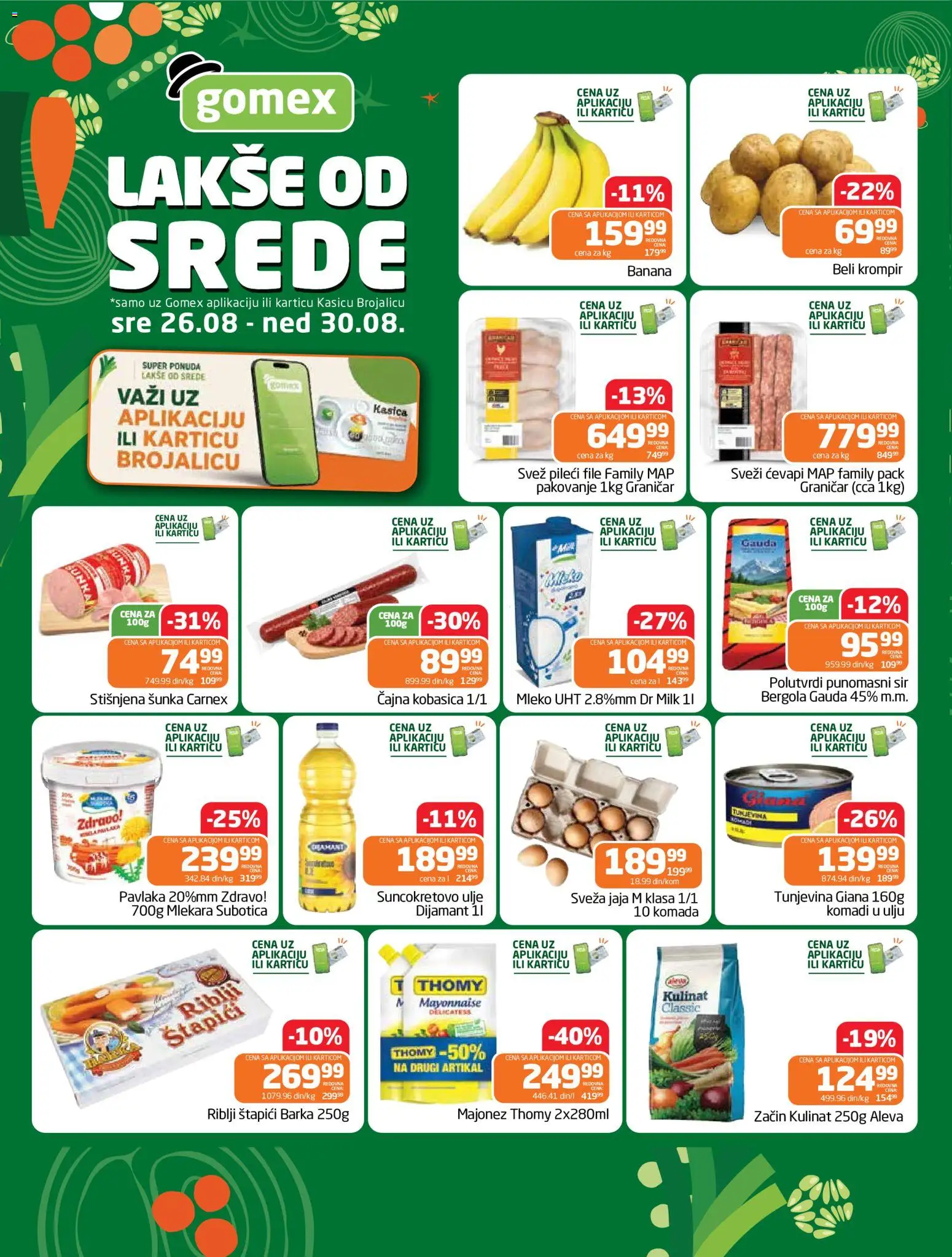 Pregled Gomex kataloga - važi od 26.08.2026