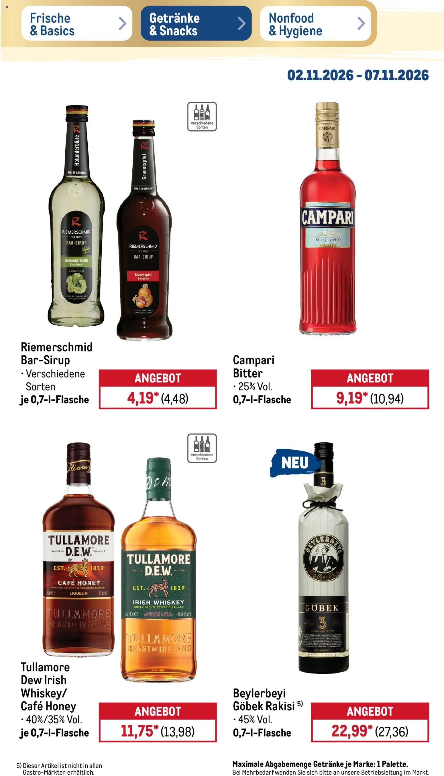 Vorschau von dem Prospekt des Geschäftes Metro, gültig ab dem 02.11.2026 - Granatapfel, Campari, Whiskey