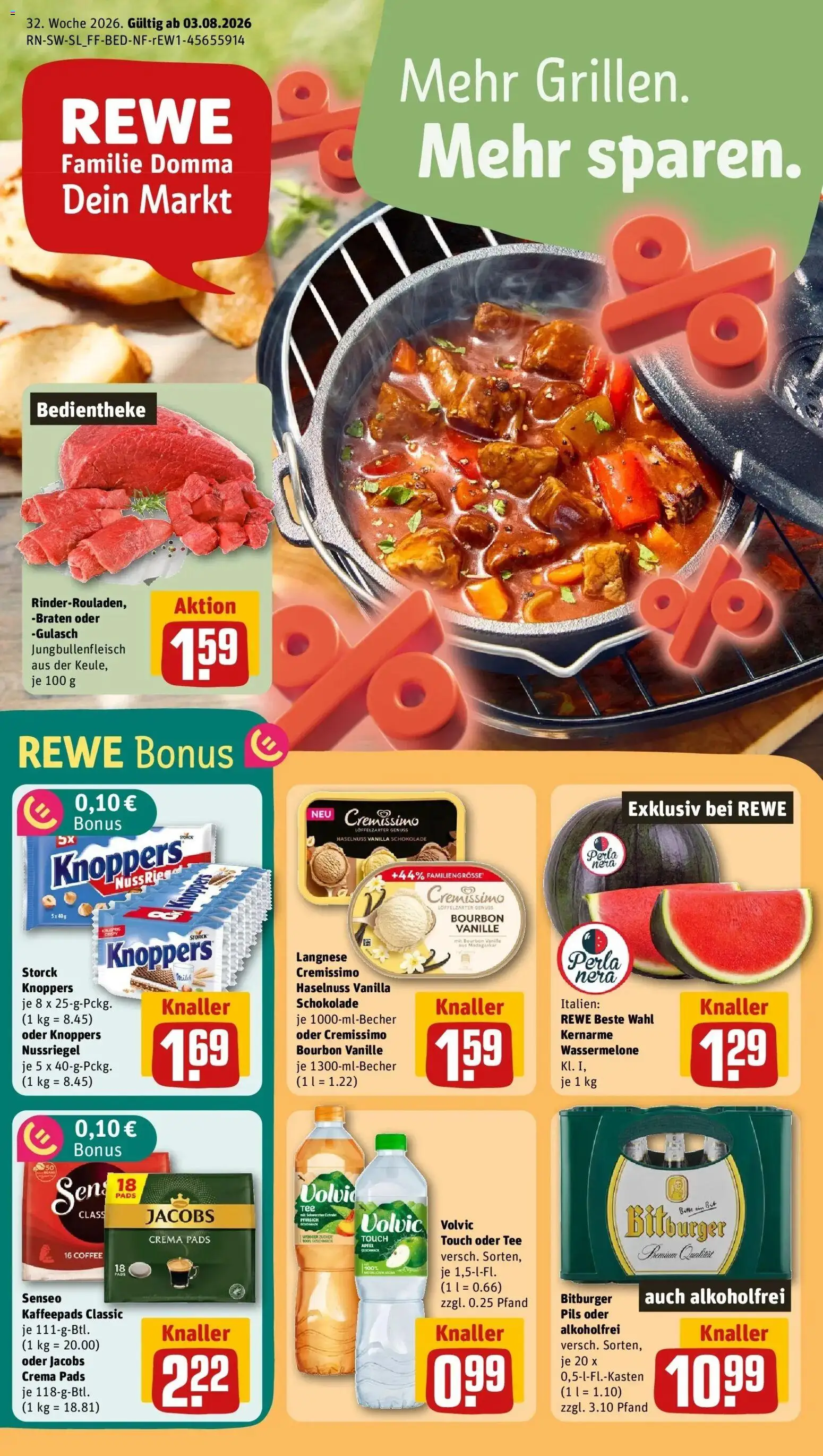 Vorschau von dem Prospekt des Geschäftes Rewe, gültig ab dem 03.08.2026