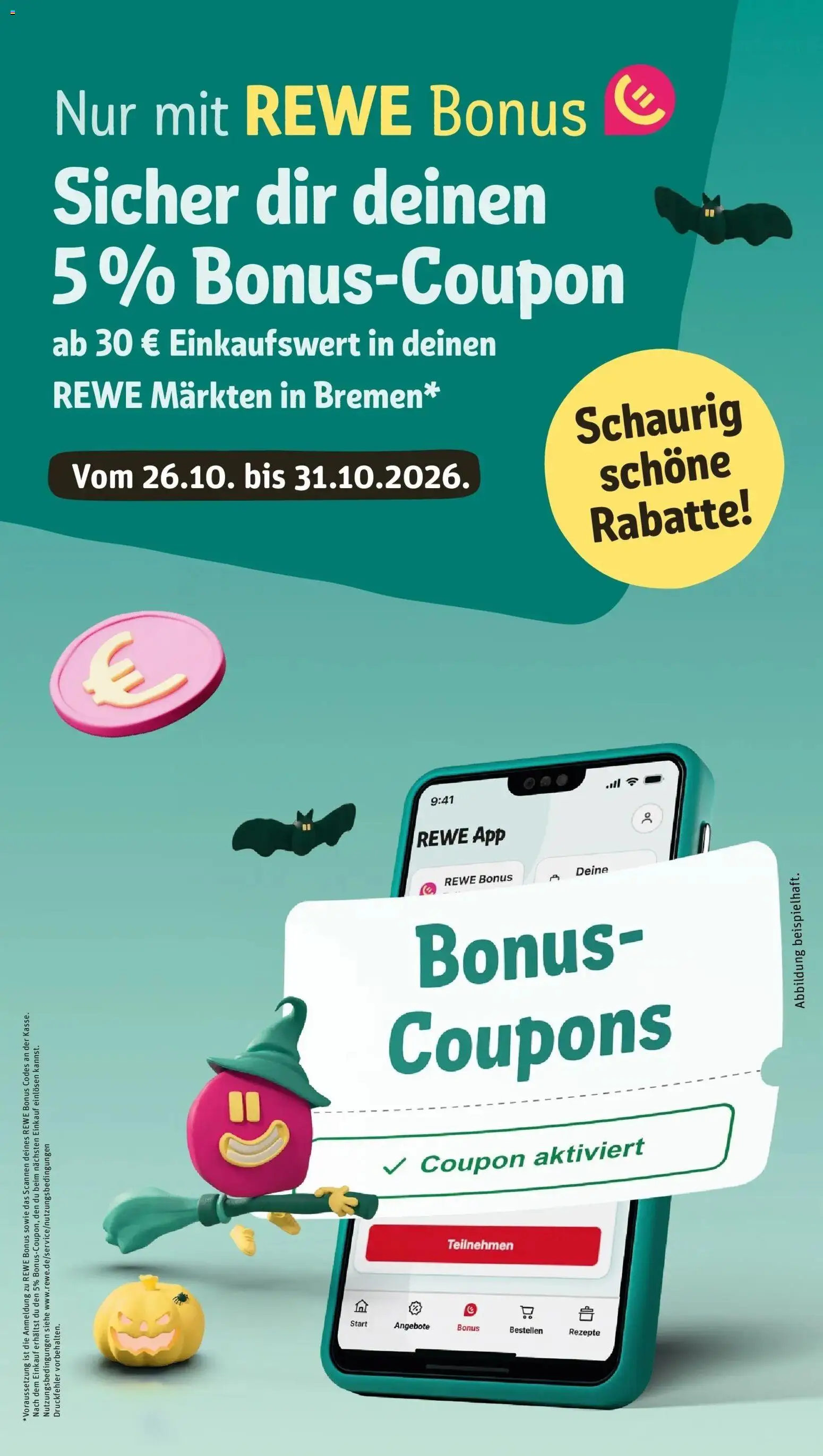 Vorschau von dem Prospekt des Geschäftes Rewe, gültig ab dem 26.10.2026