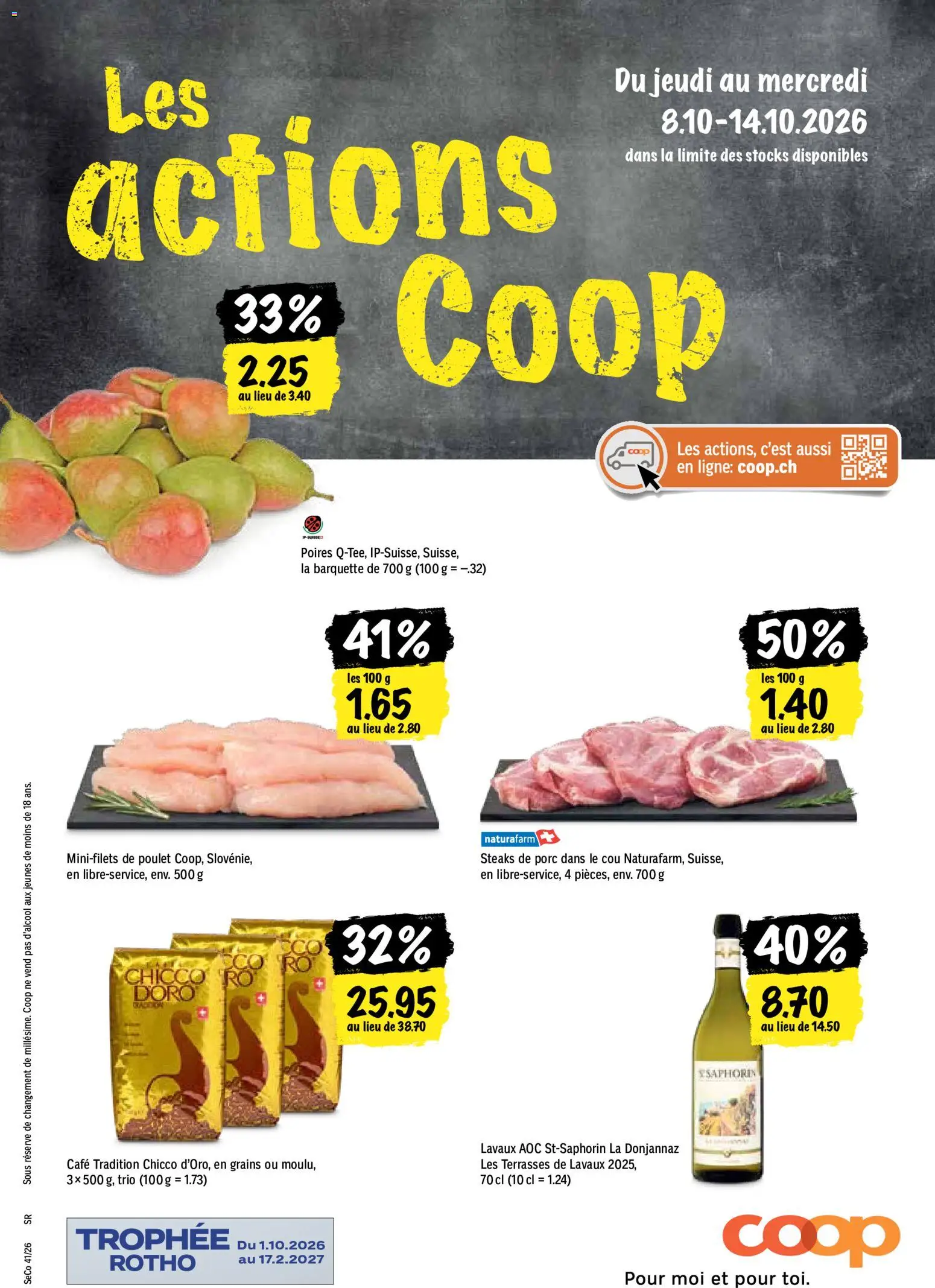 Vorschau des Merkblatts Coop aktionen FR vom Shop Coop gültig von 08.10.2026 bis 14.10.2026