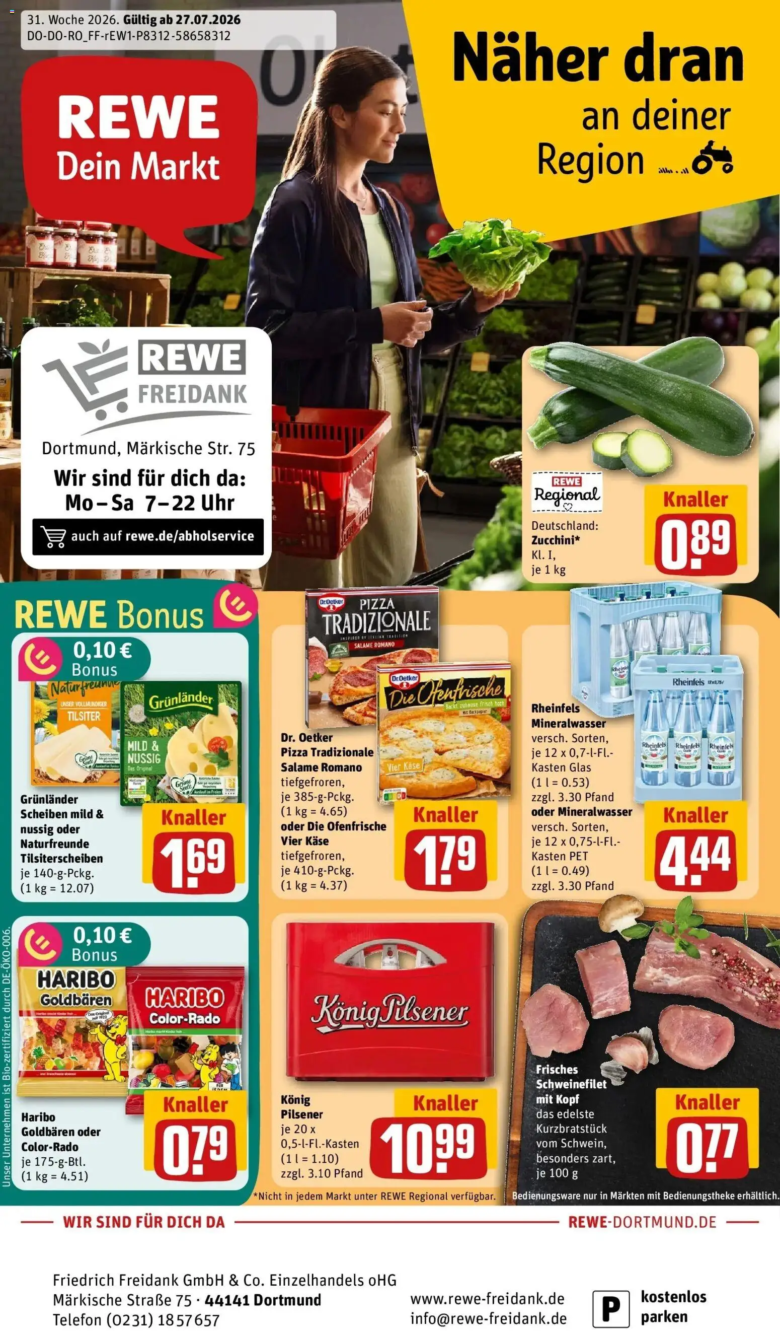 Vorschau von dem Prospekt des Geschäftes Rewe, gültig ab dem 27.07.2026