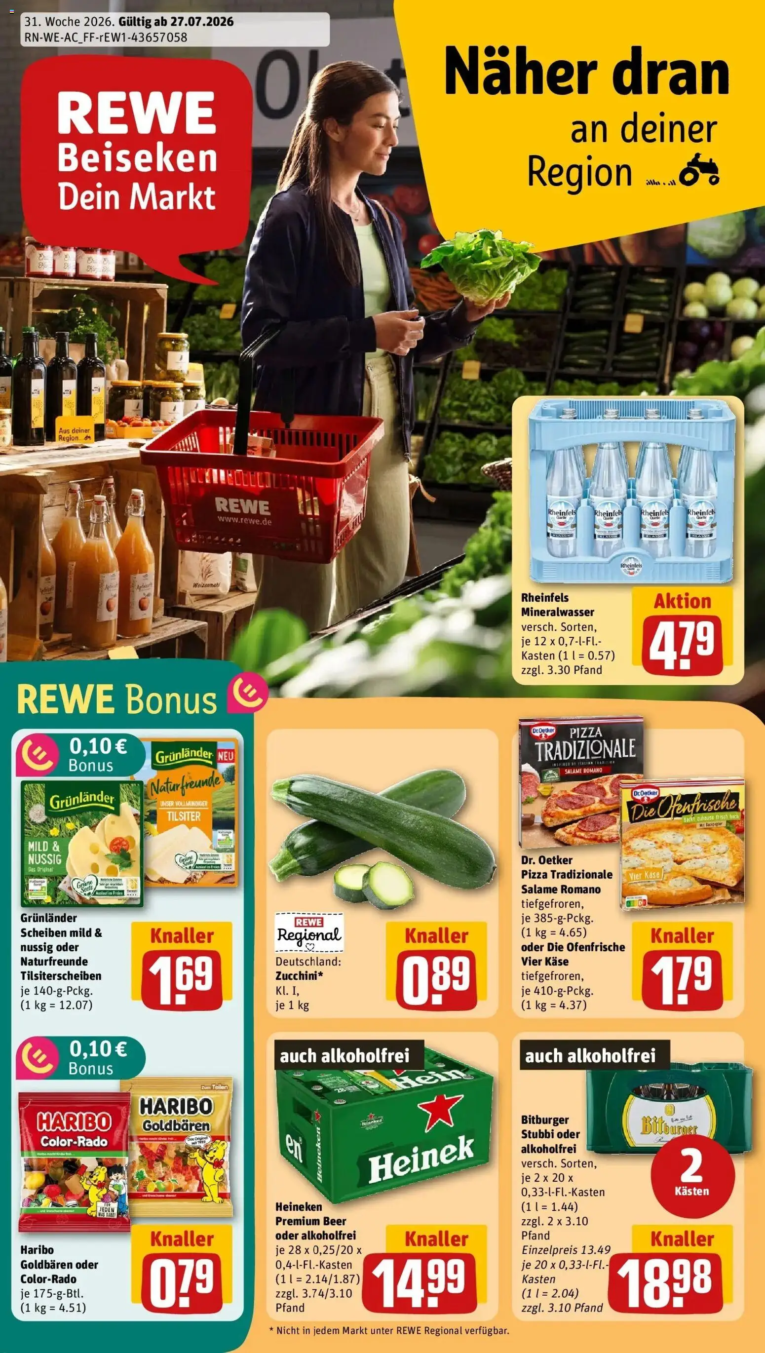 Vorschau von dem Prospekt des Geschäftes Rewe, gültig ab dem 27.07.2026