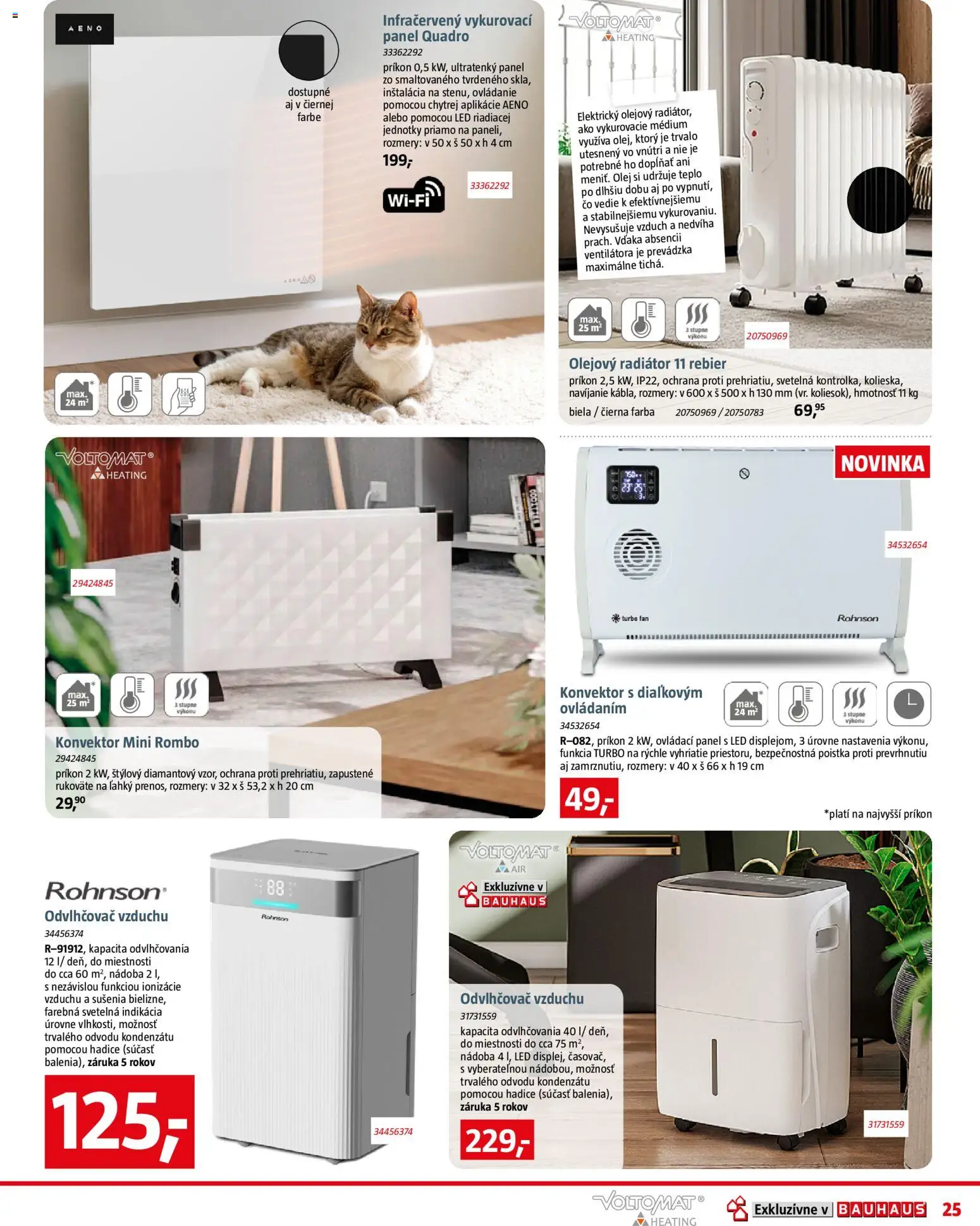 Náhľad Bauhaus letáku platného od 05.10.2026 - Odvlhčovač vzduchu, Olej, Radiator, Led, Odvlhčovač