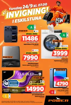 Förhandsgranska reklamblad Power - invigning i Eskilstuna från butik Power gäller från 24/09/2026
