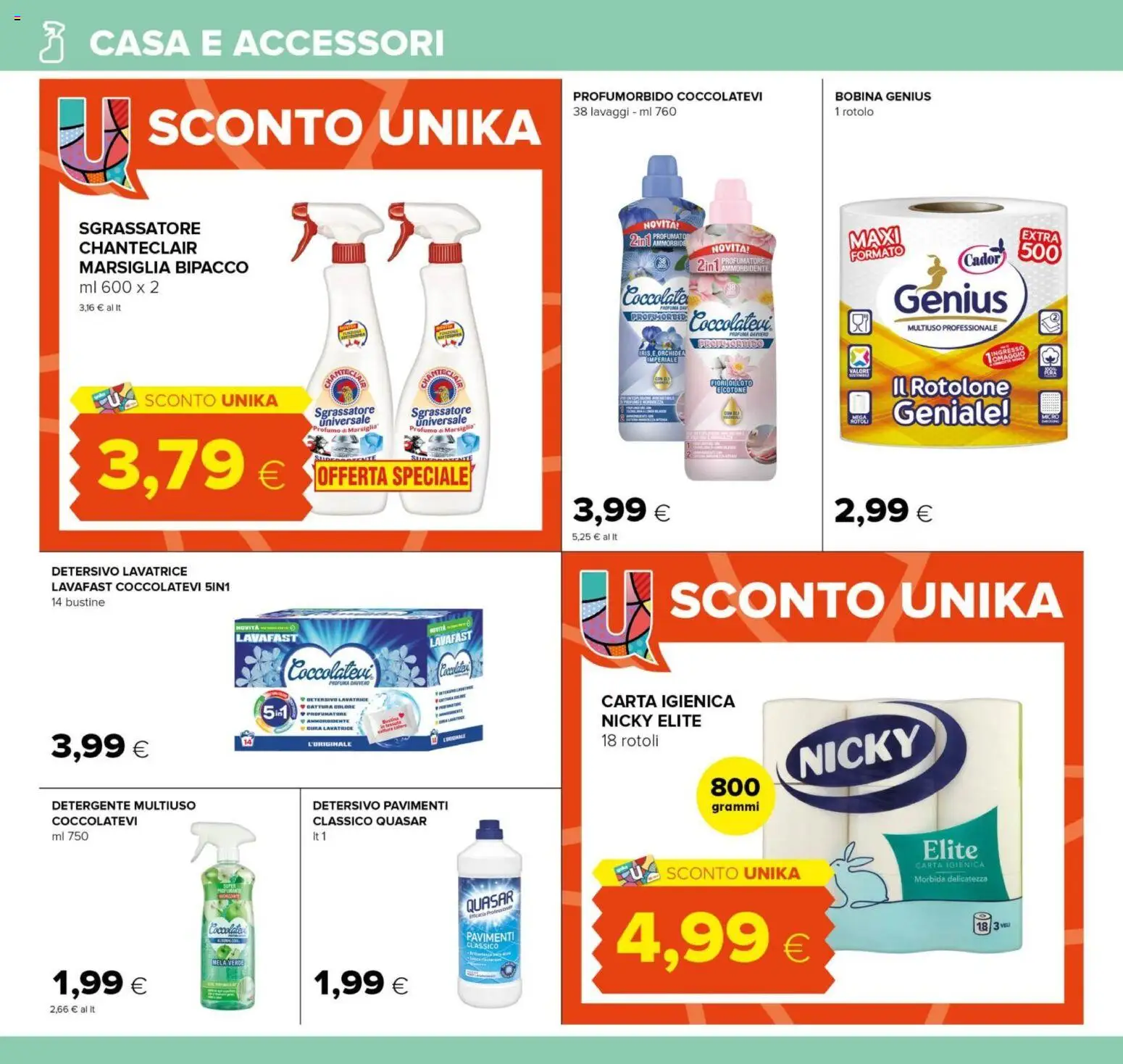 Anteprima dell'opuscolo Oasi volantino Roma dal negozio Oasi valido da 04/09/2026 - Fiori, Lavatrice, Orchidea, Profumo, Carta igienica, Sgrassatore, Detergente