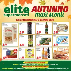 Anteprima dell'opuscolo Elite Supermercati volantino Grottammare dal negozio Elite Supermercati valido da 18/09/2026