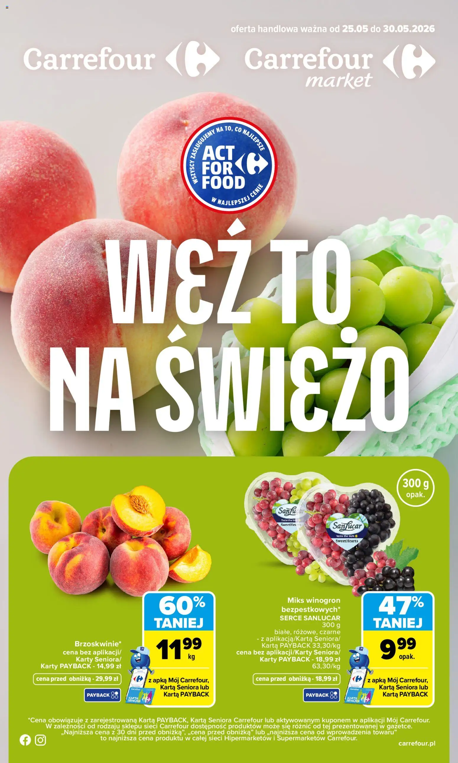 Pogląd gazetki "Carrefour gazetka - Weź to na świeżo" ze sklepu Carrefour ważnej od 25.05.2026