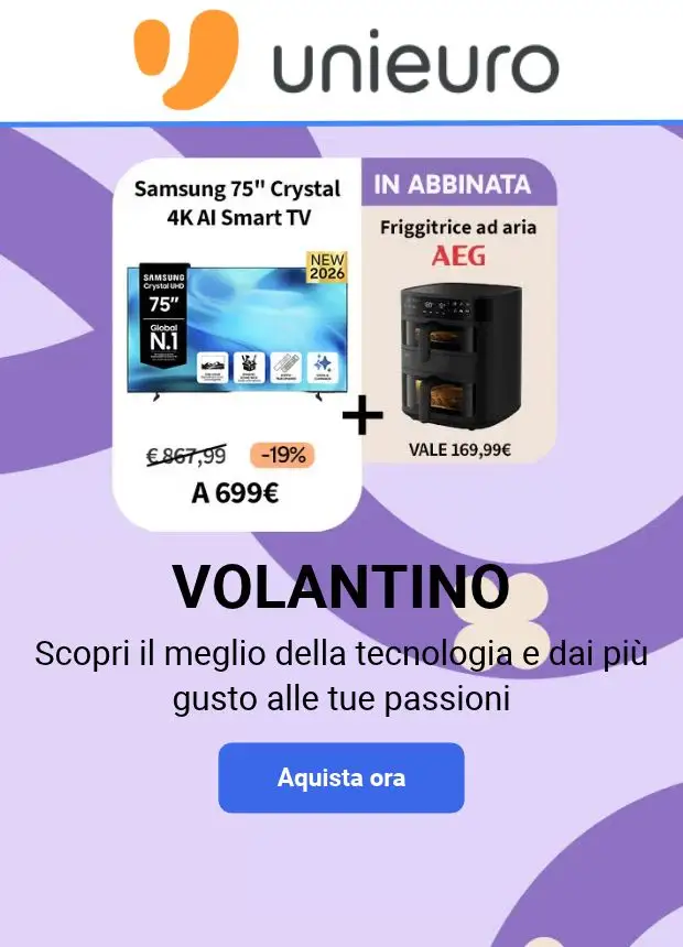Anteprima del volantino Volantino Unieuro valido a partire dal 12/10/2026
