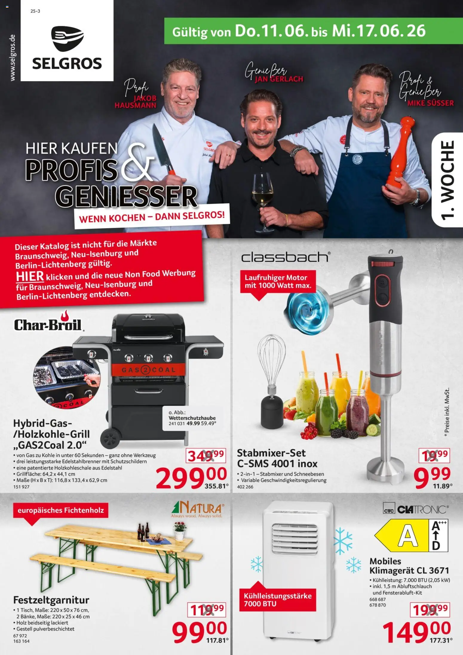 Vorschau von dem Prospekt des Geschäftes Selgros, gültig ab dem 11.06.2026 - Klimagerät, Stabmixer