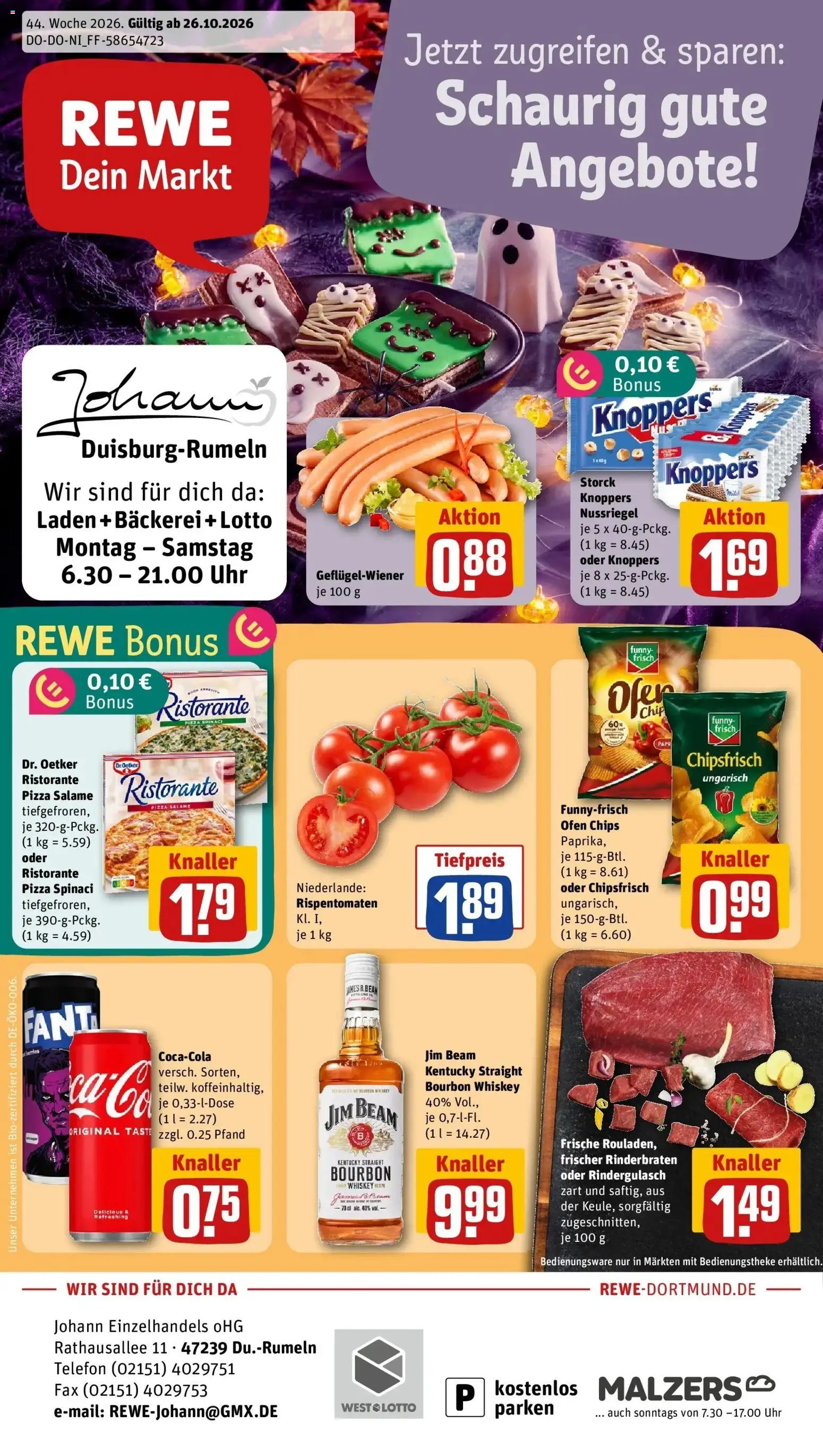 Vorschau von dem Prospekt des Geschäftes Rewe, gültig ab dem 26.10.2026