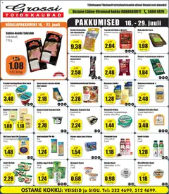 Grossi Toidukaubad kliendilehe eelvaade alates 16.07.2026